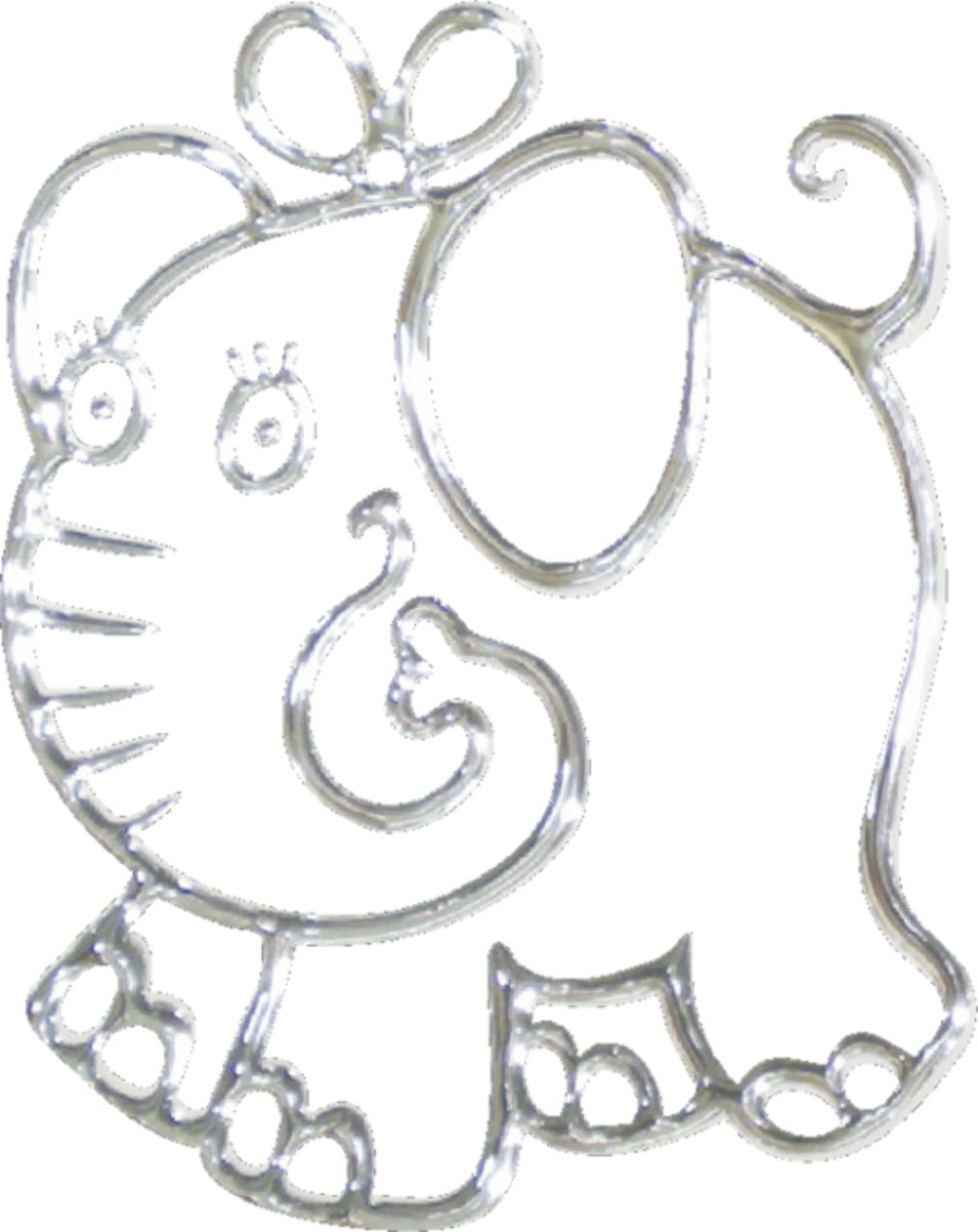 Hermann Schütz 3D-Chrome-Sticker Elefant 100x75mm GLO680201534