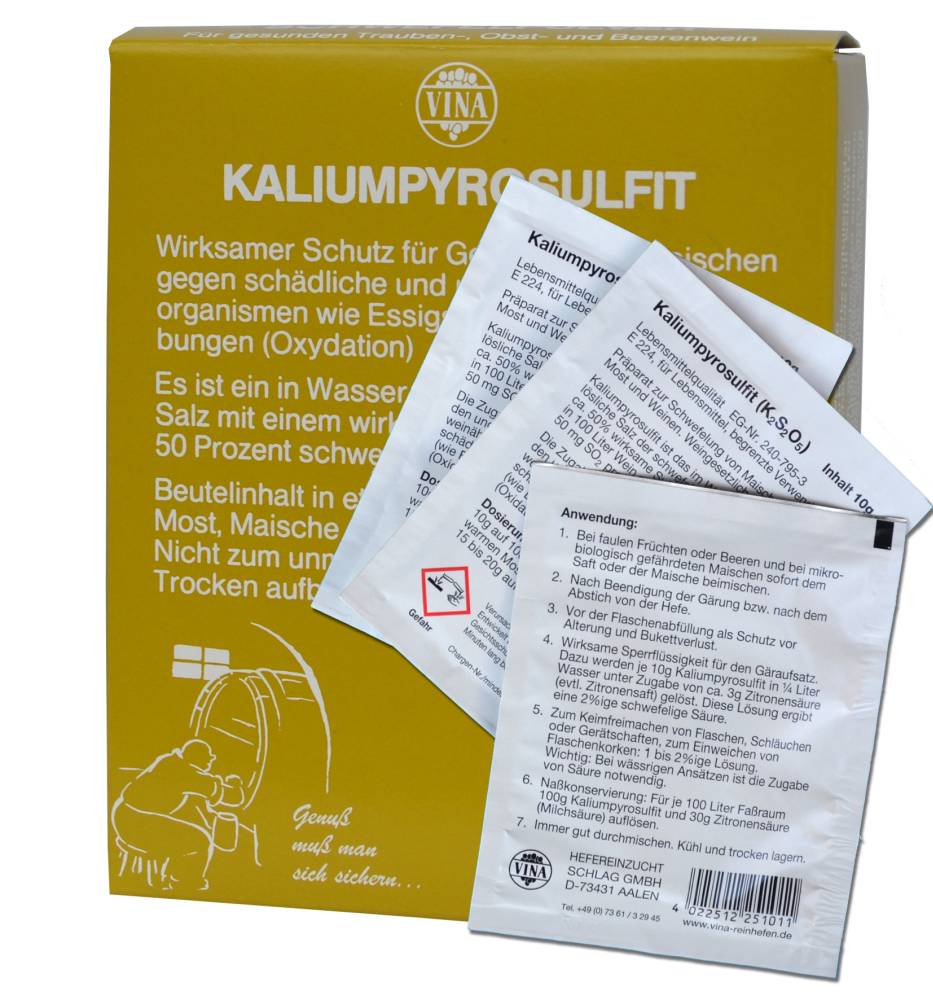Vina Schwefelung mit Kaliumpyrosulfit 10 x 10 g GLO692502246