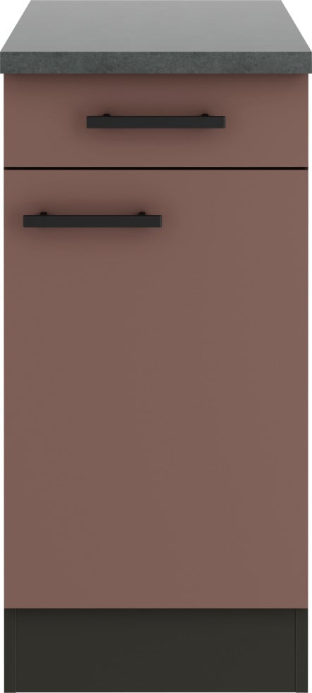 Optifit Unterschrank Nizza 407 rostrot/anthrazit matt 40 cm