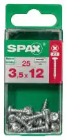 Spax Universalschrauben 3.5 x 12 mm TX 20 Rundkopf - 25 Stk.