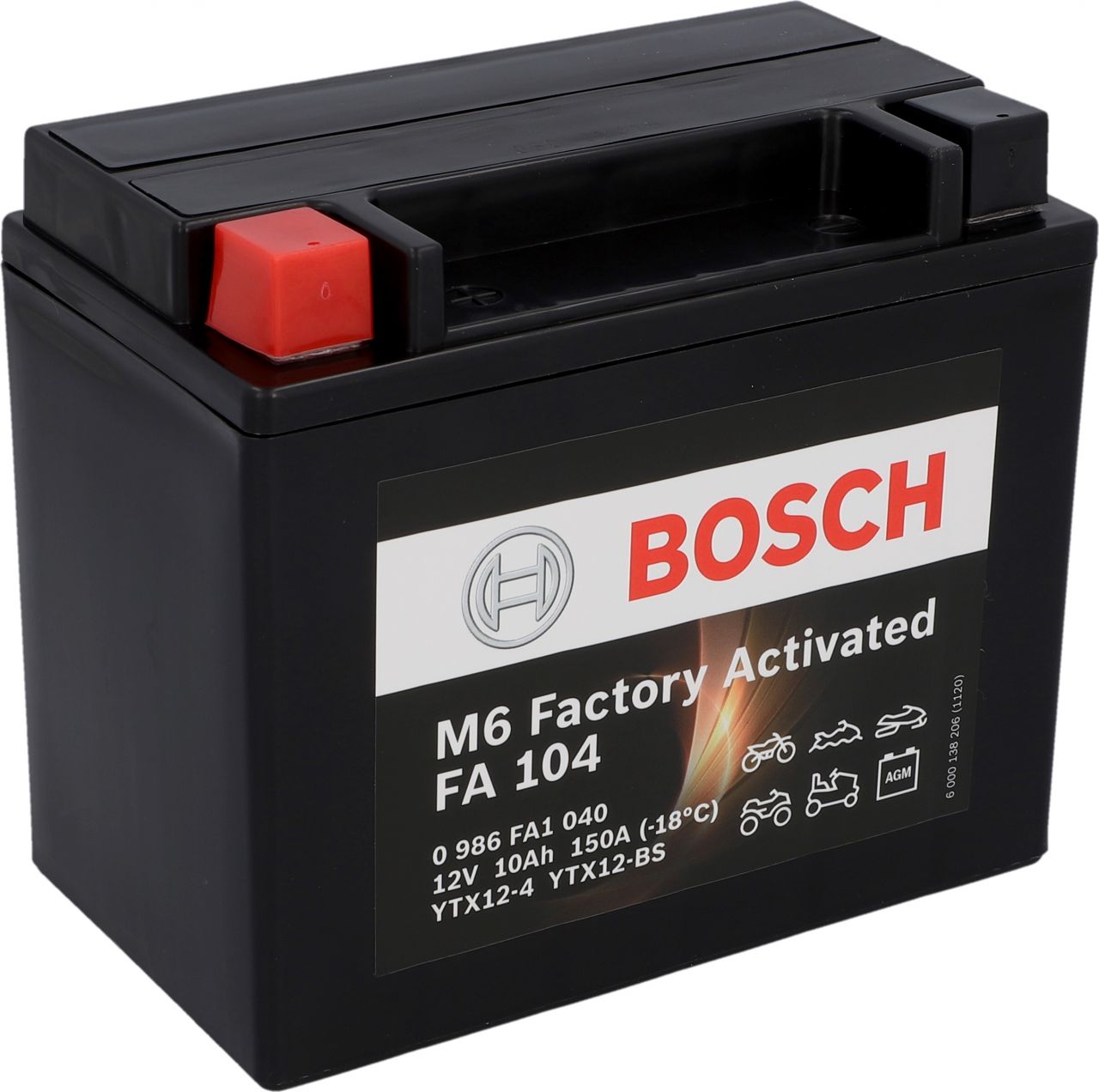 Bosch Automotive Bosch Gel Motorradbatterie 10Ah 150A GLO680456075