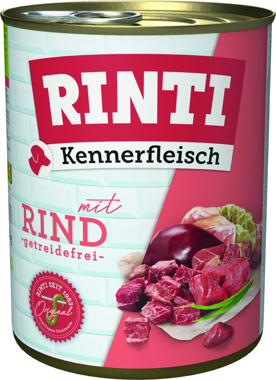 Rinti Kennerfleisch Adult Rind 800 g bei Kartonabnahme GLO629300099