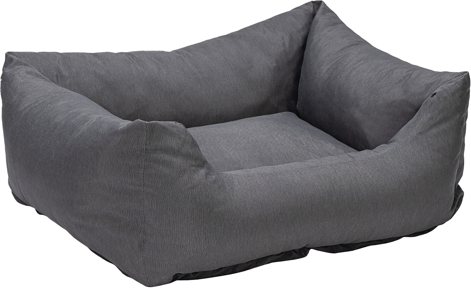 Karlie Ortho Bed Hundebett – Oval, 100x65x24 Cm, Grau, Mit Memory-Foam & Waschbarer Decke