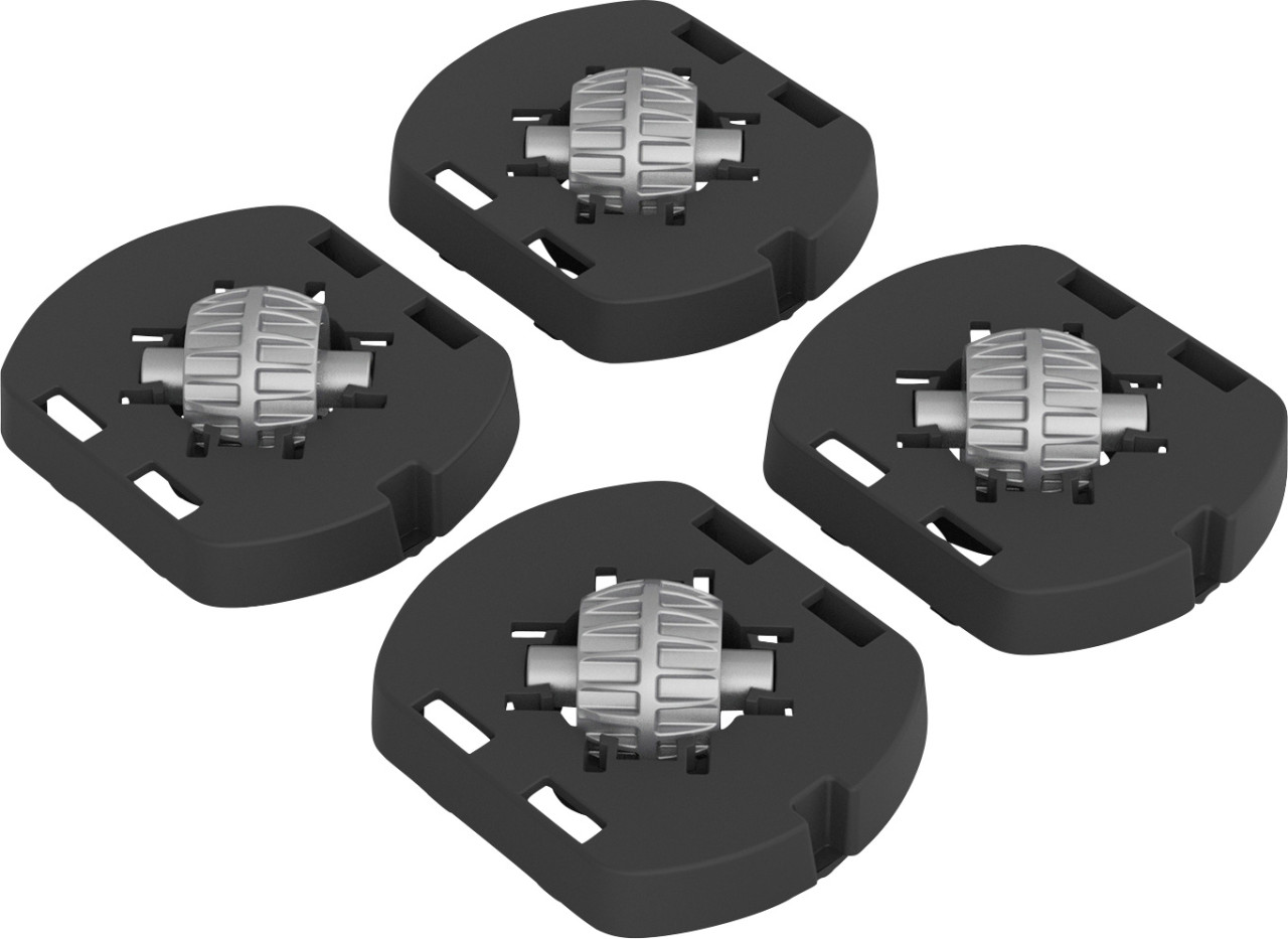 Rotho Fussadapter mit Rollen für Box Albris 45 L schwarz 17 x 14 x 3 cm