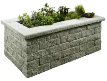Kann Hochbeet-Set 3 Bruchstein 200 x 125 x 81 cm grau