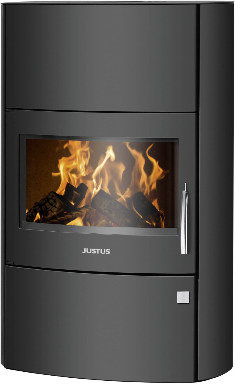 Justus Kaminofen Agero W+ Stahl schwarz 7 kW