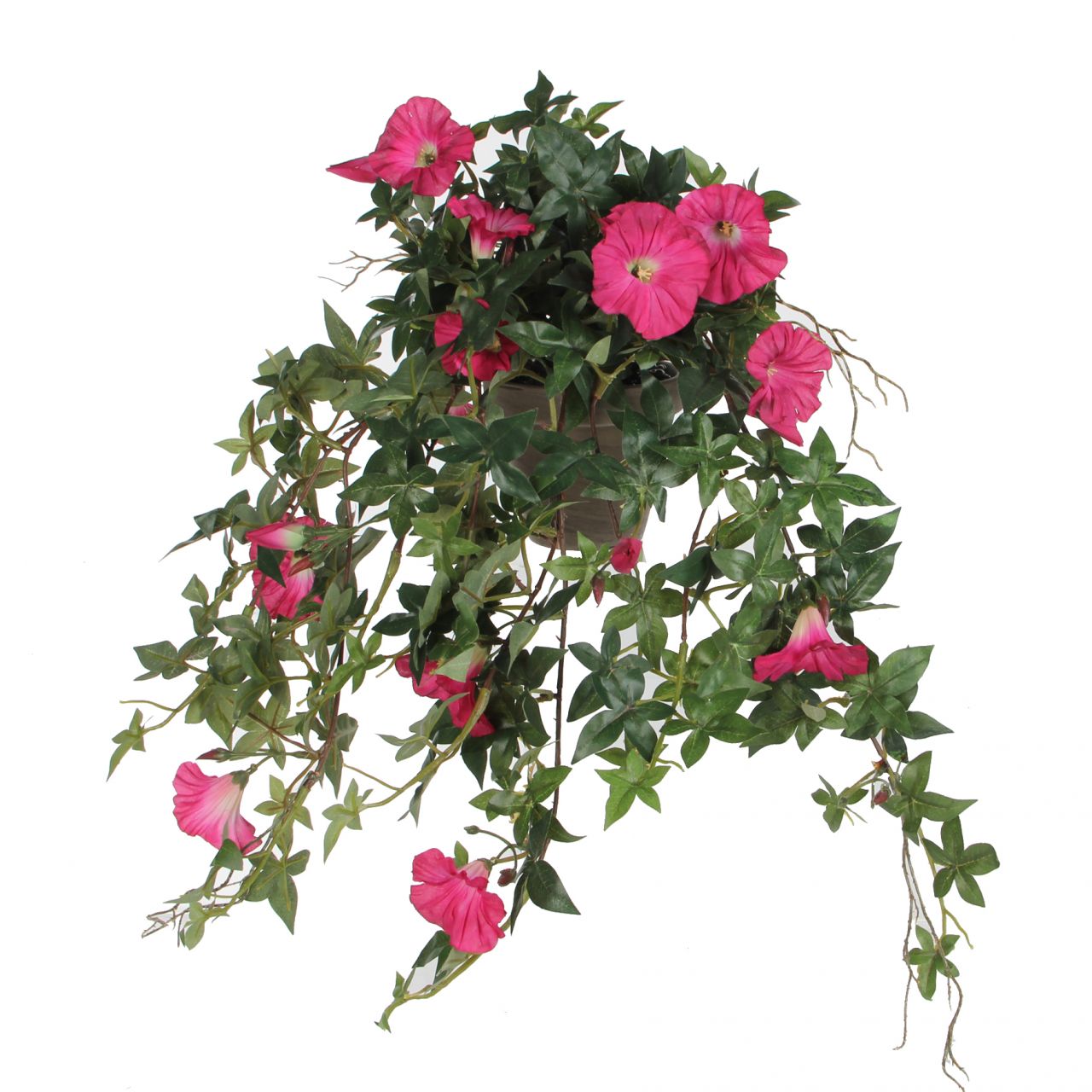 Mica Decorations Mica Kunstpflanze Petunien hängend im Topf dunkelrosa 50 x 45 x 25 cm GLO660754759