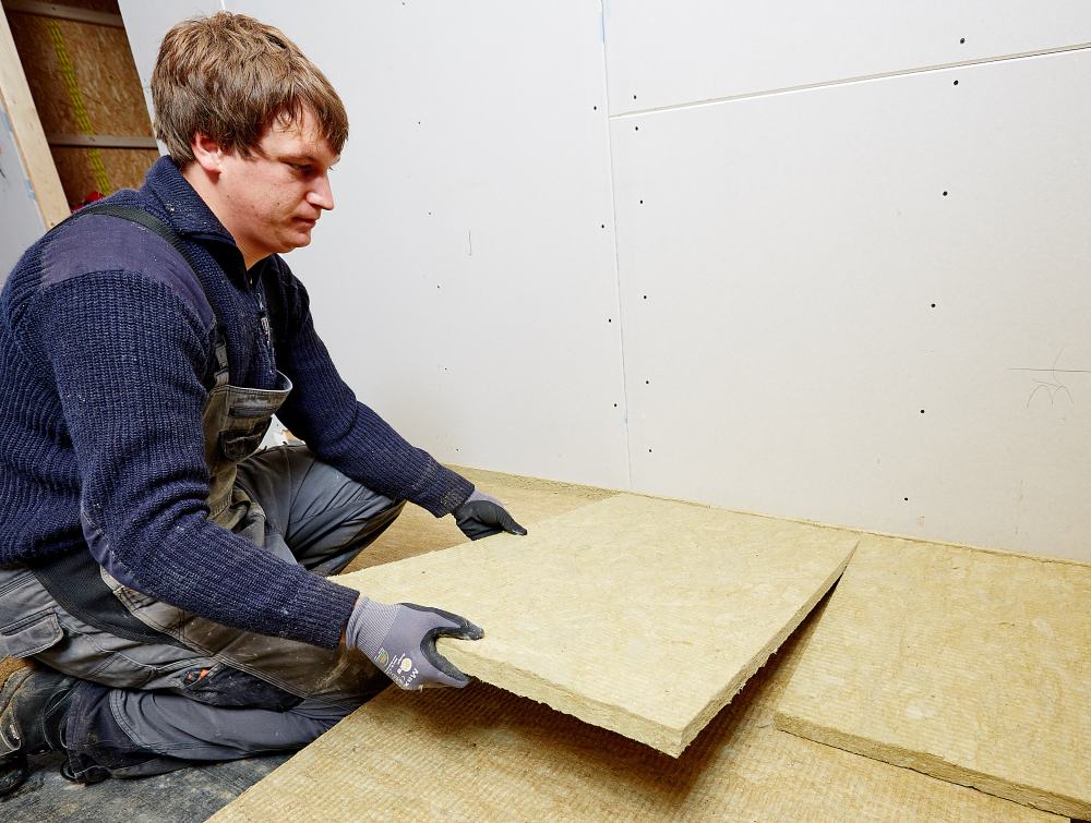 Rockwool Dämmplatte Floorrock HP Steinwolle WLG 035 1000 x 625 x 20 mm ...