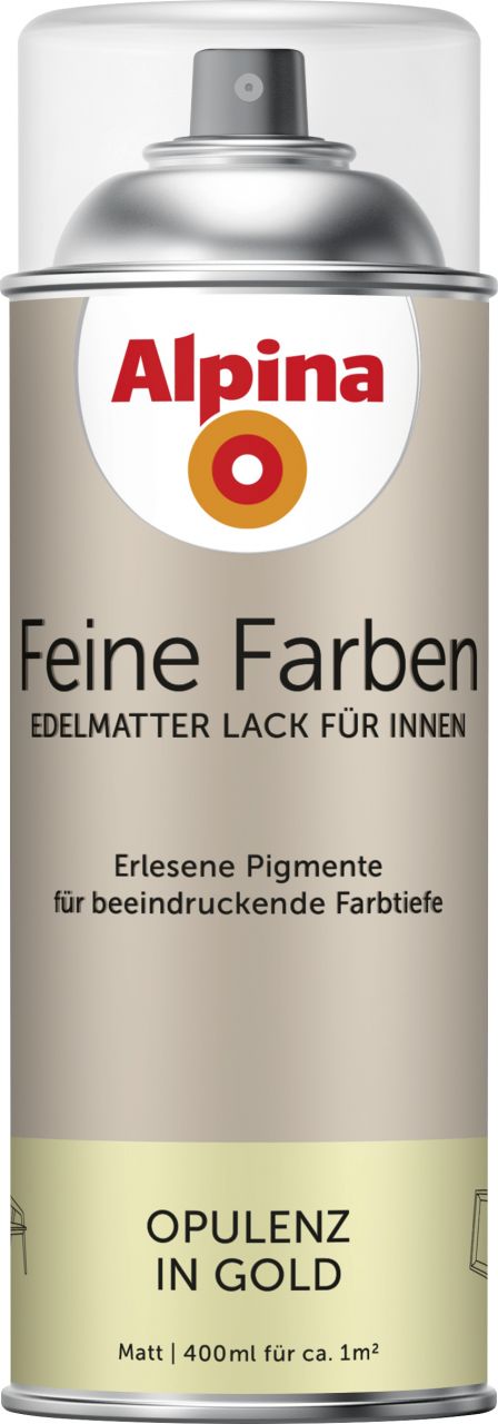 Alpina Feine Farben Sprühlack Opulenz in Gold 400 ml GLO765104560