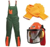 Woodsafe Schnittschutz-Starter-Set Hose Helm Handschuh