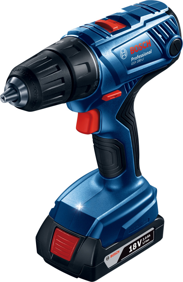 Bosch Professional Akku-Bohrschrauber GSR 180 LI inkl. 2x Akku