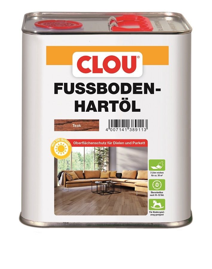 Clou Fußboden Hartöl 3 L teak GLO765152949
