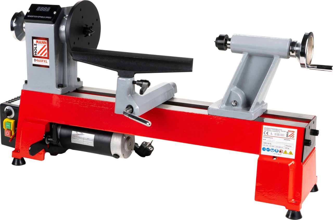 Holzmann Drechselbank D460FXL_230V stufenlose Geschwindigkeits-Einstellung