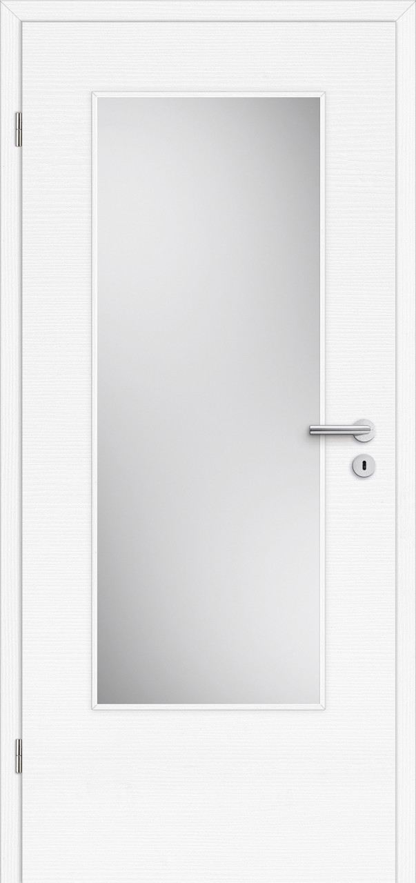 Borne Türblatt CPL Masera weiß quer mit Lichtausschnitt G3 Röhrenspan