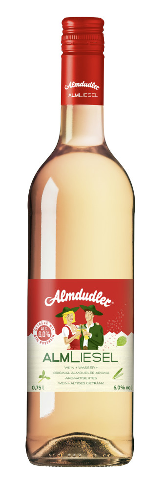 Almdudler Almliesel Rose Weinschorle mit Kräuter 1 x 0,75 l GLO642021866