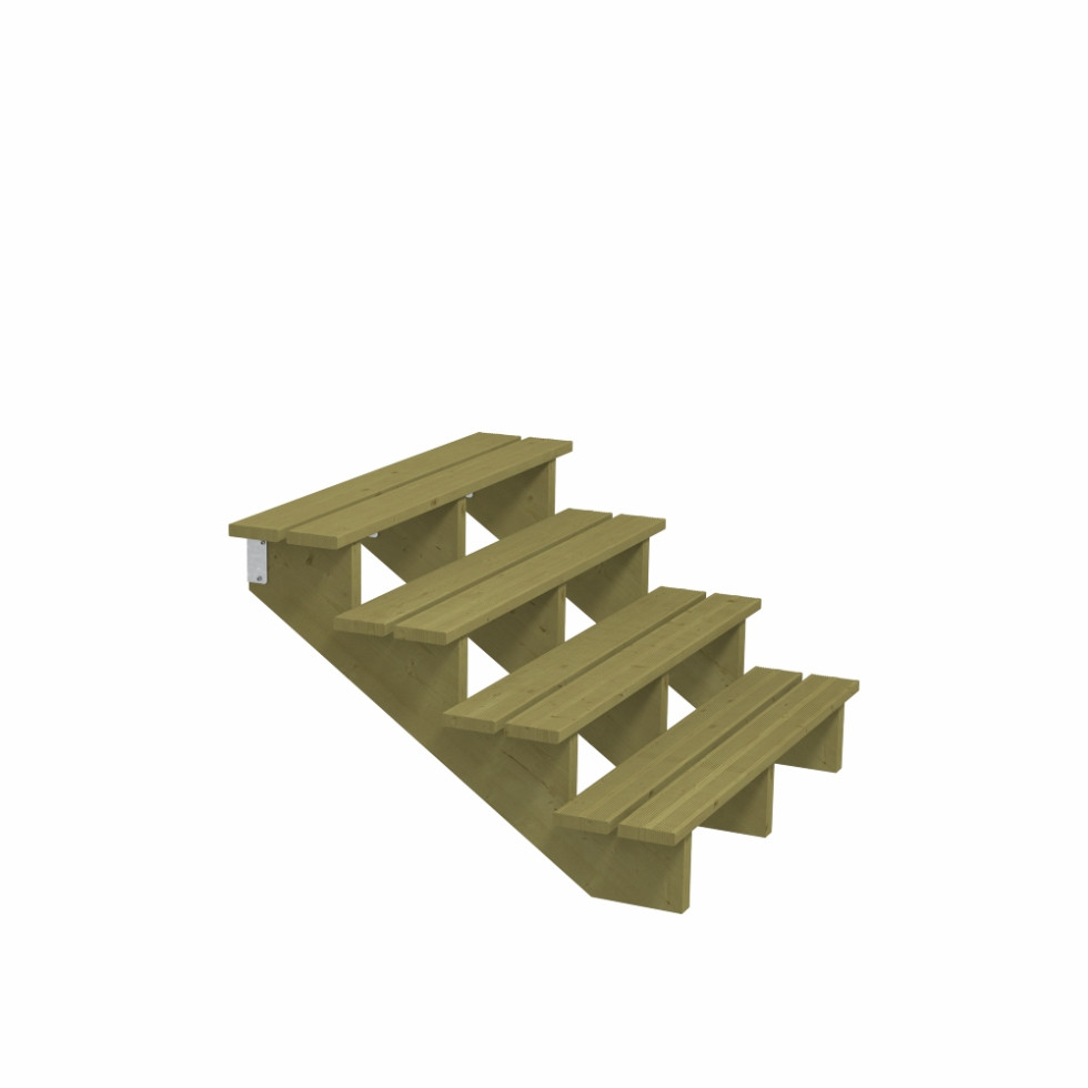 Plus Außentreppe Kiefer 4 Stufen 120 cm breit