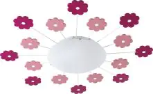 Eglo Deckenleuchte Viki 1 Flowers weiß-pink Ø 61,5 cm E27, max. 60 W