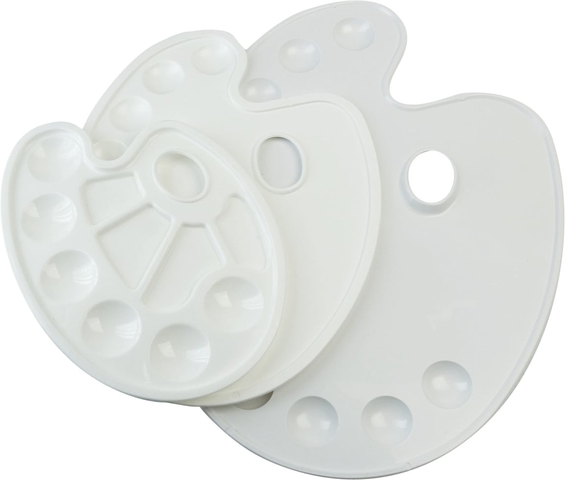 Kreul Kunststoffpalette oval mit 9 Vertiefungen GLO663200020
