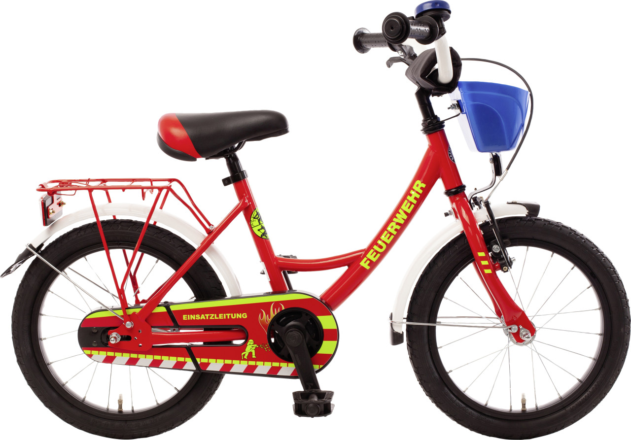 Bachtenkirch Kinderfahrrad Feuerwehr 16 Zoll feuerrot GLO664013580