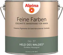 Alpina Feine Farben Wandfarbe No. 37 Held des Waldes - dunkles moosgrün 2,5 L