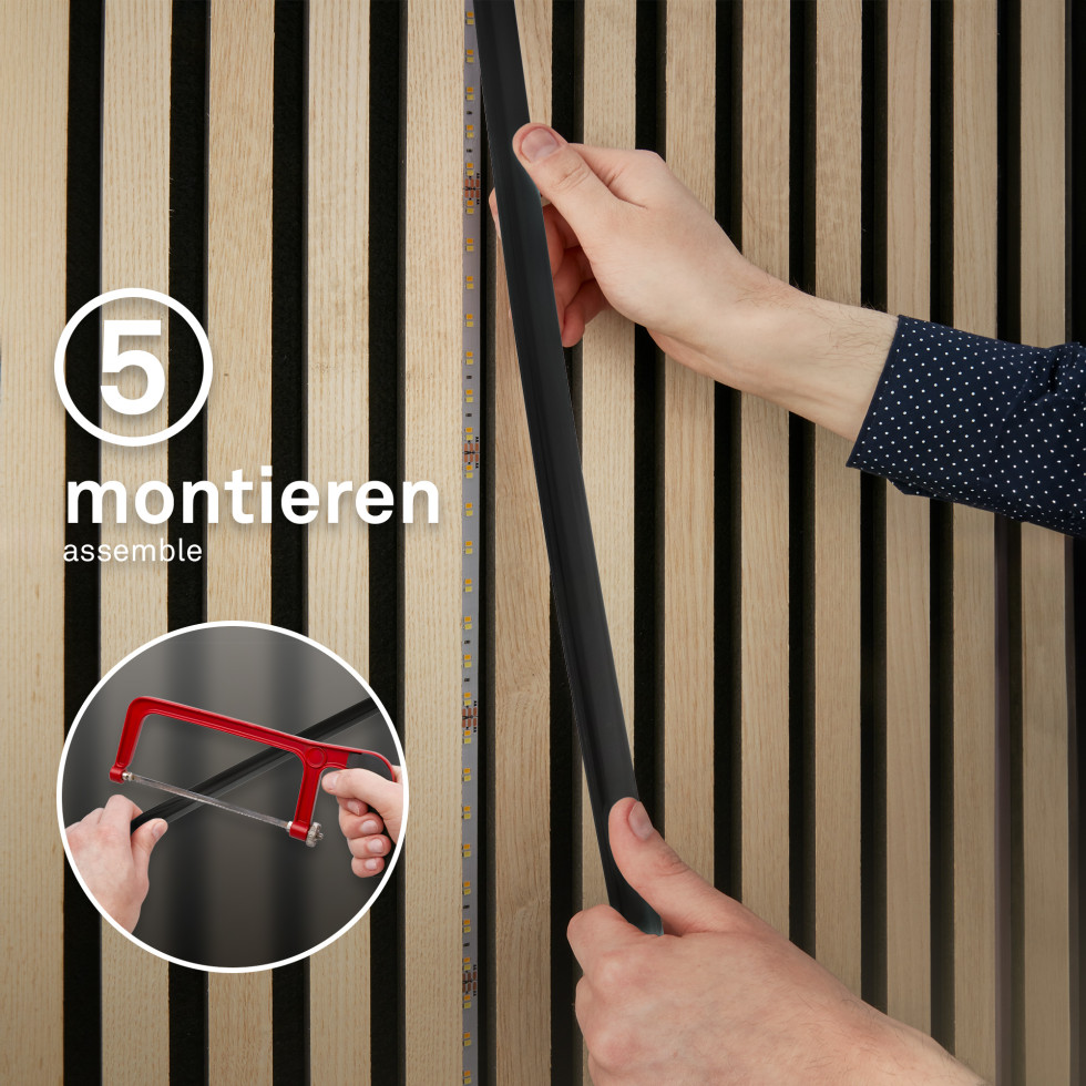 Briloner Diffusore LED Per Pannelli Acustici - Effetto Fumé, 1.3m, Fissabile E Accorciabile