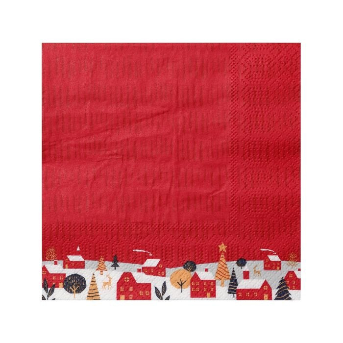Weihnachtsservietten 'X-Mas Schneehase' – 20 Stück, 33x33 Cm, 3-lagig, Biologisch Abbaubar, Made In Germany