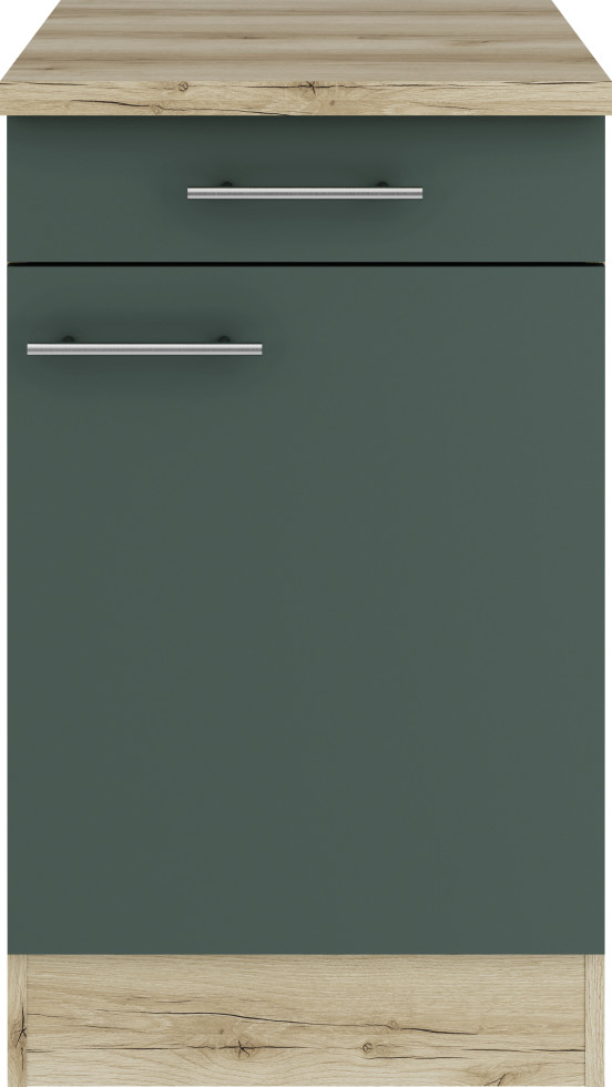 Optifit Unterschrank Savona 405 steingrün/eiche 50 cm