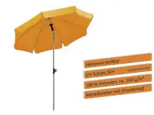 Schneider Sonnenschirm Locarno mandarine Ø 150 cm
