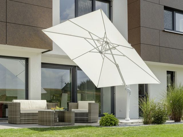 Schneider Sonnenschirm Rhodos Twist Bianco weiß, 300 x 300 cm kaufen