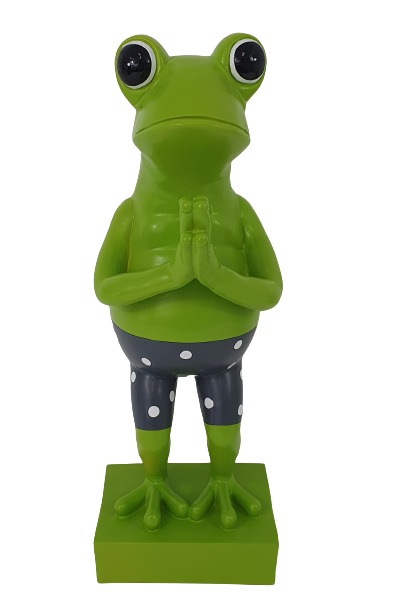 Dekofigur Frosch mit Badehose 42 x 17 cm grün
