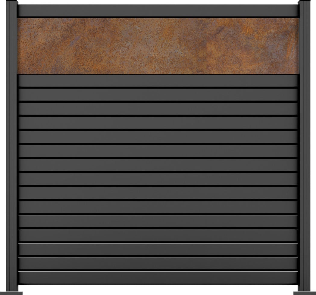 Ambiente Alu-Zaun Grundset Rhombus MINI 187 x 184,2 cm anthrazit