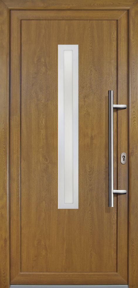 Meeth Haustür Signum PVC Exclusiv PVC Modell 70 88 x 200 cm, DIN rechts, Golden Oak