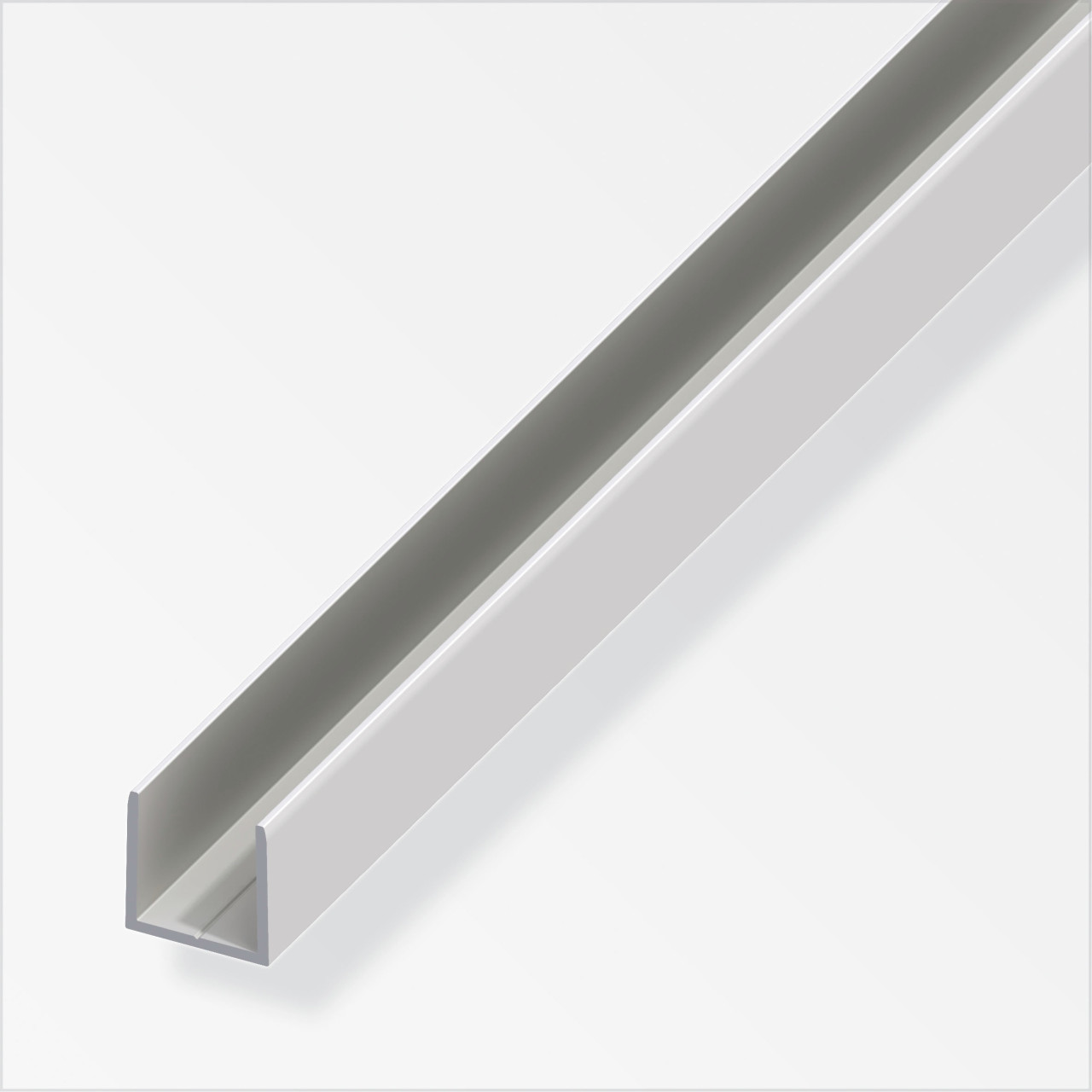 alfer clampline-U-Profil 1 m, 9.9 x 10 x 1.5 mm Aluminium eloxiert silber
