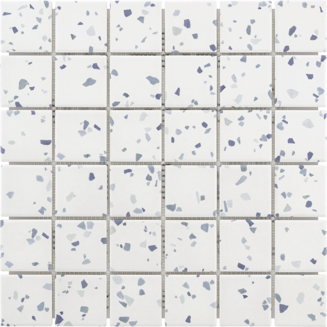 KNG Mosaikfliese rutschhemmend 29,7 x 29,7 cm terrazzo blau
