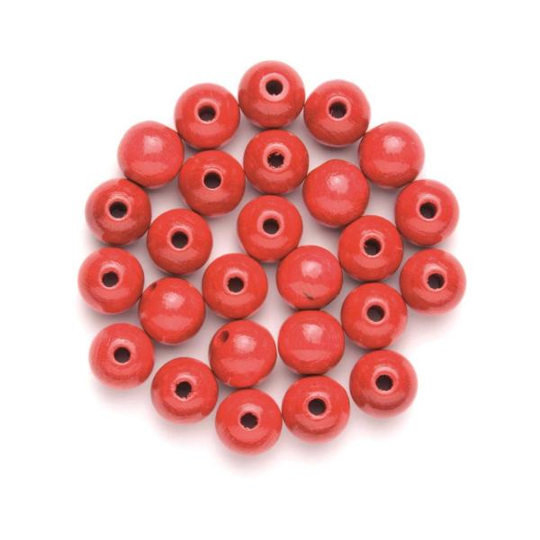 Glorex Holzperle karminrot 6 mm - 118 Stück