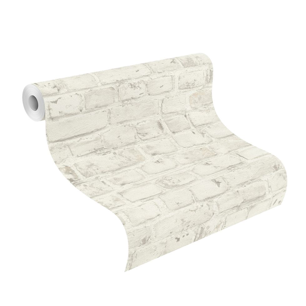 Papel Pintado A Rayas Trianon XIII - Color Beige, 10.05 X 0.53 M, Sin Empalme, Para Pegado En Seco
