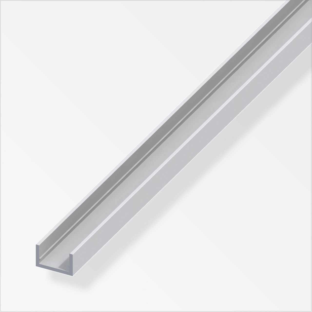 alfer U-Profil 2 m, 10 x 22.5 x 1.5 mm Aluminium eloxiert silber