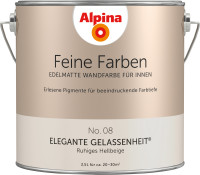 Alpina Feine Farben Wandfarbe No. 08 Elegante Gelassenheit - ruhiges hellbeige edelmatt 2,5 L