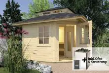 weka Saunahaus KURIKKA Sparset 7,5 kW OS natur