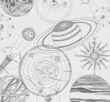 Komar Vlies Fototapete Cosmos Sketch 300 x 280 cm 