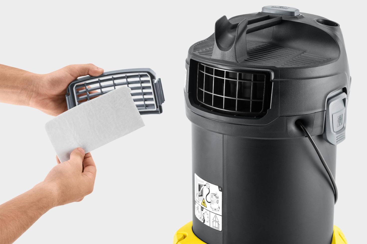 vhbw Flachfaltenfilter passend für Kärcher AD 3.200, AD.3000, AD3, AD3