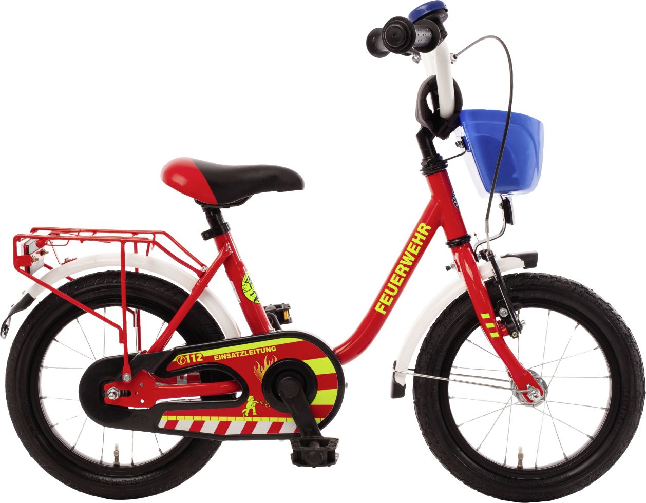 Bachtenkirch Kinderfahrrad Feuerwehr 14 Zoll feuerrot