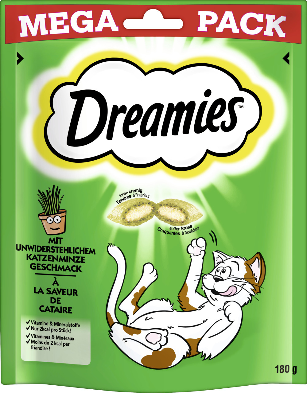 Dreamies Snacks mit Katzenminze Katzensnack 180 g
