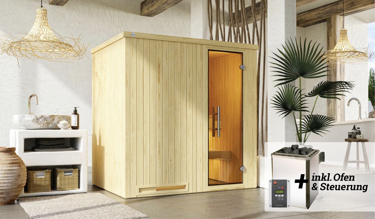 Weka Elementsauna Halmstad Gr. 1 Sparset 7,5 kw OS