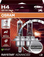 Osram Scheinwerferlampe H4 Raystar Advanced 2.0 2 Stück