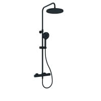 Primaster Duschsystem Aqua Therm mit Thermostat 3 Strahlarten schwarz