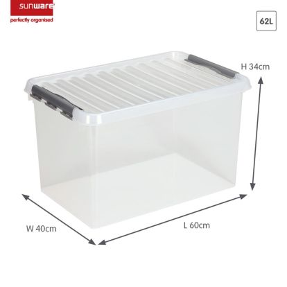 6 Stück - SUNWARE Q-Line Box - 9,5 Liter - 485 X 190 X 147mm