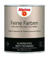 Alpina Feine Farben Lack Klassisches Matt-Schwarz 750 ml