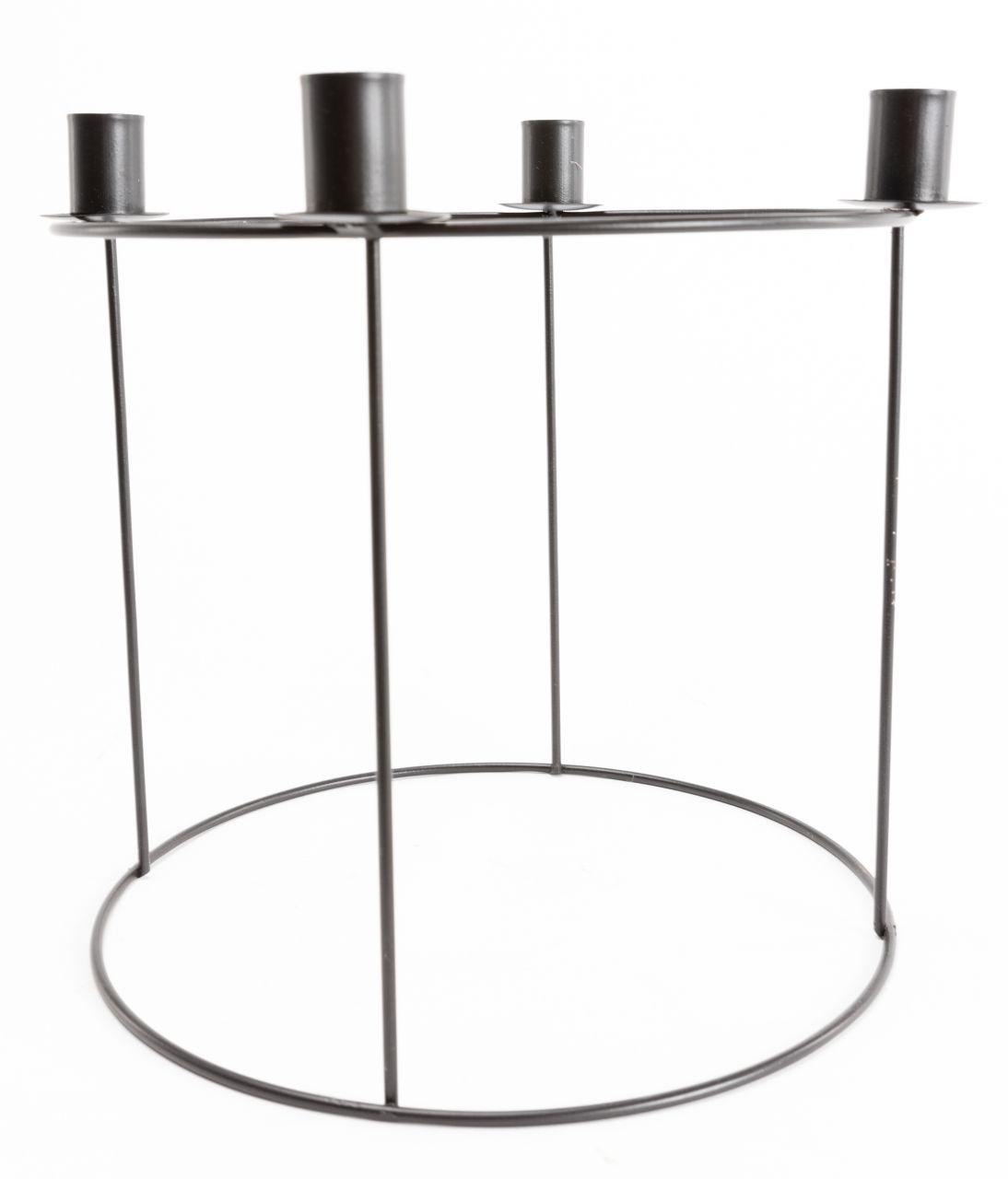 TrendLine Adventskranz Metall Ø 29 x 25 cm schwarz GLO660209581