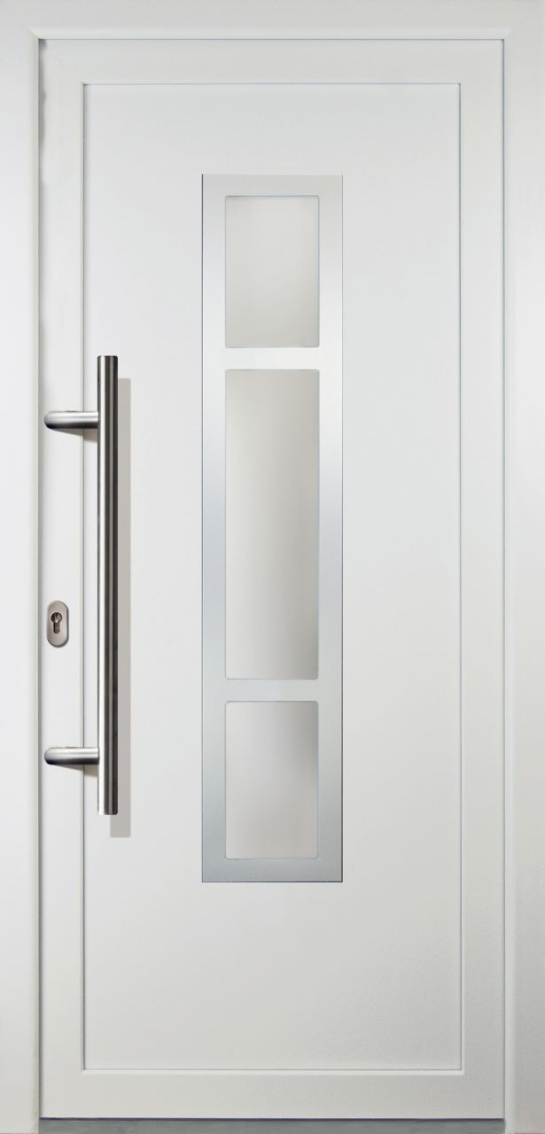 Meeth Haustür Signum Aluminium Modell 87 108 x 208 cm, DIN links, weiß
